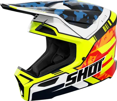 Produktbild von Shot Furious Flash Mips Motocross Helm, blau/neon-gelb, XL (61/62)
