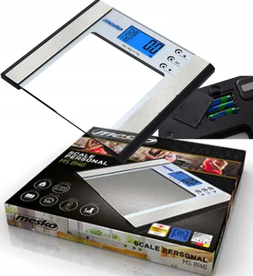 Produktbild von Elektronische Körperfettwaage 180kg mit Analysefunktion, Modell Adler MS8146