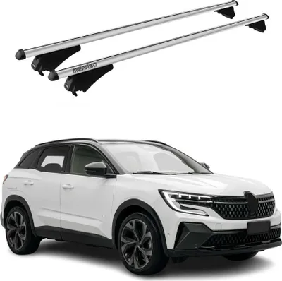 Image de Menabo Barres de toit transversales pour Renault Austral 2022-2025 Alu Gris 2x