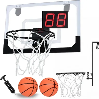Produktbild von YARDIN Mini Basketballkorb Kinder Indoor mit Bälle, Basketball Korb im Zimmer Mini Hoop mit Automatische Scoring und Sound, Tür Basketball-Board hängendes Basketballbrett Wurfspiele Spielzeug