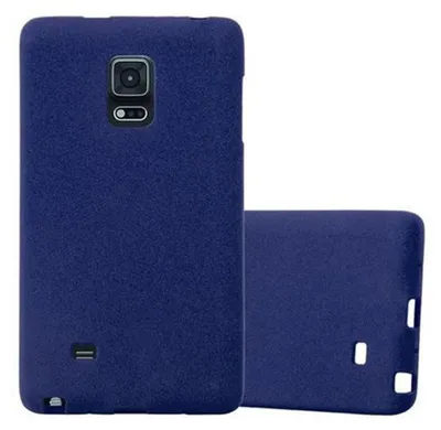 A blue phone case is shown from the back, with another case partially visible in the background.