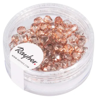 Zdjęcie produktu dla Rayher 14200638, szklane koraliki szlifowane, średnica 4 mm