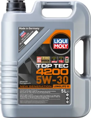 Produktbild von Liqui Moly Top Tec 4200 5W 30 Premium Hightech Leichtlaufmotoröl 5L