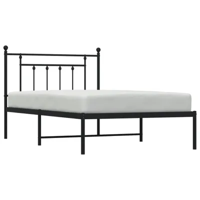 Obrázok produktu pre Kovový rám postele s čelom čierny 107x203 cm