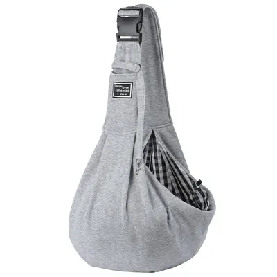Imagen del producto de AIORBER: Bolsa de transporte práctica y cómoda para perros y gatos, con correas de hombro ajustables, color gris