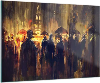 Produktbild von Bilder auf glas - Leute Regen so - 100x70cm - Glasbilder - Wandbilder - Kunstdruck - zum Aufhängen bereit - Wanddekoration aus Glas - Glas Bilder - Wandbild auf Glas - Einteilig - GAA100x70-3837