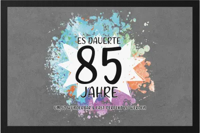Produktbild von Es Dauerte 85 Jahre Um So Wunderbar Zu Werden Fußmatte  Geburtstagsgeschenk 85 Jahre Alt Humor