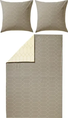 Produktbild von REDBEST Wendebettwäsche taupe 1x 200x200 cm + 2x 80x80 cm