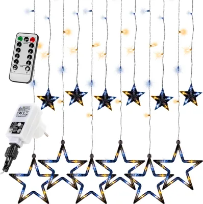 Produktbild von VOLTRONIC® 12 Sterne LED Lichtervorhang, warm/kalt, FB