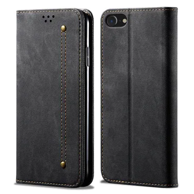 Obrázek produktu pro iPhone 8 Pouzdro, Kožené Peněženkové Pouzdro s Magnetickým Uzavíráním a Pouzdro s Funkcí Stojánku pro iPhone 6 / 6s / 7 / 8 černé