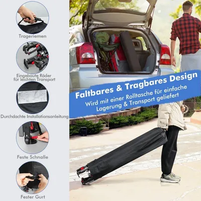Image de Tente de protection solaire tente pop-up 300 x 537 x 270-290 cm bleu