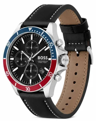 Produktbild von Herrenuhr Hugo Boss Troper 1514099, Lederarmband, Schwarz