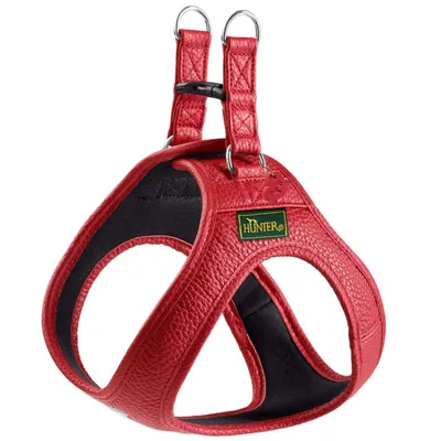 Produktbild von Hunter Geschirr Love, Hund, Westengeschirr, XXS-XS, Rot, Leder, Einfarbig