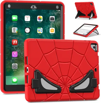 Obrázek produktu pro Ochranný obal pro iPad Air 2 /iPad 6th /iPad 5th /iPad Pro 9,7, robustní nárazuvzdorný stojan pro děti chlapce červené