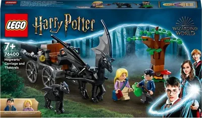 Zdjęcie produktu dla LEGO 76400 Harry Potter Hogwarts Coach with Thestrals, zestaw z minifigurkami, takimi jak Luna Lovegood i figurki koni, pomysł na prezent