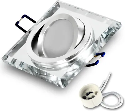 Obrázek produktu pro 1x vestavné bodové svítidlo SET RIK.11 otočné čiré hranaté GU10 7W neutrální bílé