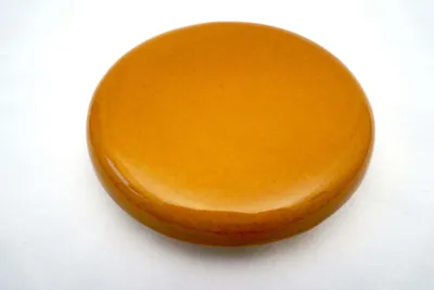 Produktbild von Reinigungskachel hellbraun glänzend Putzdeckel für Kachelofen rund 15 cm