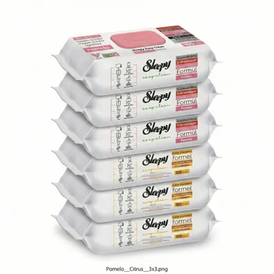 Obrázek produktu pro Čisticí ubrousky Sleepy Easy Clean – 3x100 žluté + 3x100 Lilium | Hygiena pro domácnost