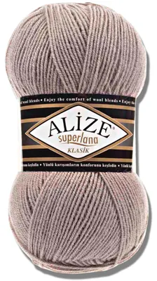 Obrázok produktu pre Alize 1x 100g priadze Superlana Klasik, univerzálna, vhodná na háčkovanie a pletenie (541)
