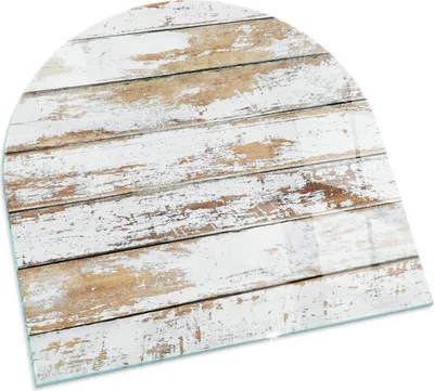 Produktbild von Abgenutzte Holzplatte – Glasbodenplatte für – Kaminofen – Kaminplatte Glas – Schutzglas – Funkenschutzplatte –Glasbodenplatte Feuerfeste – Hitzeschutzplatte – Bodenschutz aus Glas – 100x100 cm