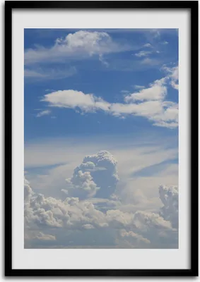 Produktbild von Bild - Bilderrahmen - 50 cm x 70 cm - MDF - Rahmen - Wandkunst Wolken im Himmel