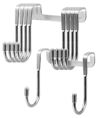 Image de Crochet de porte double - Acier inoxydable - 2 cm - Lot de 5 - Sans perçage