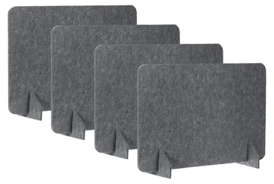 Tischtrenner 4er Set 61x40 cm Akustik-Panel dunkelgrau