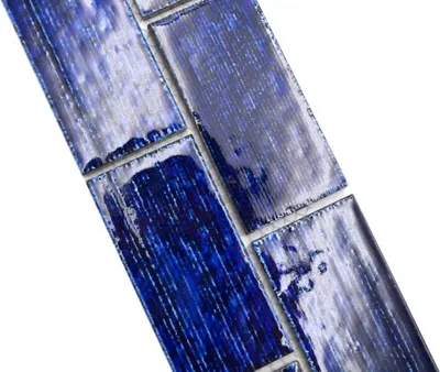 Produktbild von Mosani MOS26BOR-KAS6, Mosaik, Keramik, Blau, Drinnen, Rechteck