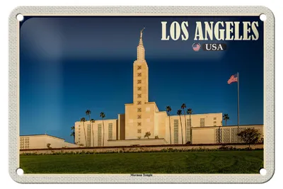 Produktbild von Blechschild Reise 18x12cm Los Angeles USA Mormon Temple Dekoration