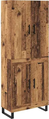 Productafbeelding van Hoge kast 2 pcs Oud Hout 69,5 x 34 x 180 cm
