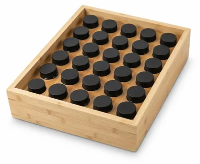 Produktbild von Gewürzregal PALETTE zur Wandmontage, 30 Gläser