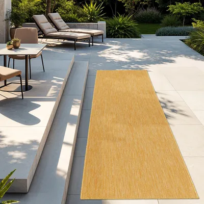 Produktbild von TT Home Teppich Für Outdoor Küchenteppich Balkon Terrasse Unifarbenes Design Modern Größe 80x250 cm