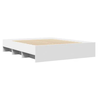 Produktbild von Bettgestell ohne Matratze Weiß 160x200 cm Holzwerkstoff