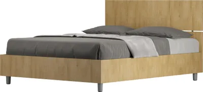 Produktbild von ITYHOME - Bett ohne Lattenrost 140x200 gerades Kopfteil Eiche Natur Demas