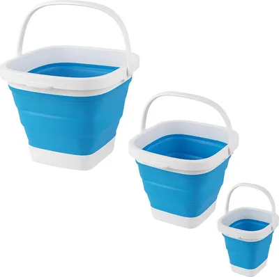 Produktbild von Faltbarer Wasser Eimer 3 5 10 Liter Falteimer Campingeimer Silikon Putzeimer Wassereimer Silikoneimer