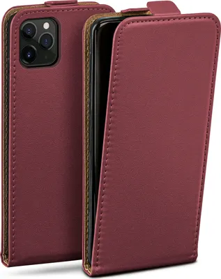 Produktbild von moex® Flip Case kompatibel mit Apple iPhone 11 Pro - Hülle mit 360 Grad Schutz, Weinrot