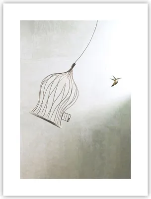 Produktbild von Poster - Poster ohne Rahmen - Flug Vogel Käfig - 30x40 cm - Wand Bild - Wanddeko - Wandbilder - Kunstposter - Wandposter - Bilder - Kunstdruck - Wanddekoration - Wandbild - P2XPA30x40-5085