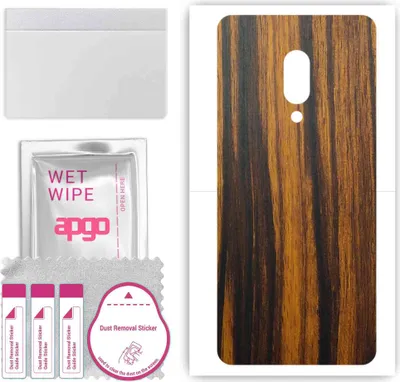 Produktbild von apgo Rückseite Schutzfolie, Skin, kompatibel mit Sharp Aquos Zero 2, Hinten Displayschutzfolie aus Vinylfolie, kratzfest, einfache Montage - Tigerwood