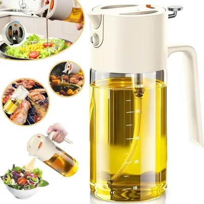 Produktbild von Premium Olivenölspender und Ölsprüher 550ml, Hochwertiges, Ideal für Olivenöl, Kochen, Salat & BBQ