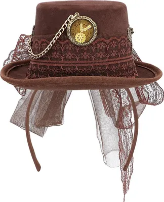 Produktbild von Boland Steampunk Haarreif mit Hut, für Erwachsene, Karneval und Cosplay