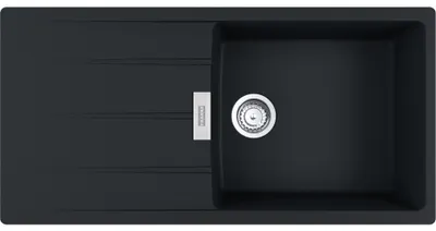 Produktbild von Franke Maris CNG 211-100 Einbauspüle Black Matt Fragranit für Unterschrank ab 60 cm, Drehknopf - INKL.