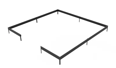 Produktbild von Juliana Stahlfundament schwarz für Gewächshaus Oase - 13,5 m²