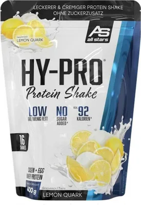 Produktbild von All Stars Hy-Pro Protein Shake 85 Beutel 400g Lemon-Quark