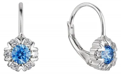 Produktbild von Silberne Mä dchenohrringe mit Zirkonen 11474.3 aqua