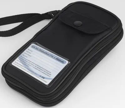 Produktbild von Diabetiker Gürteltasche mit Kühlung | Vegane Insulin Tasche Schwarz