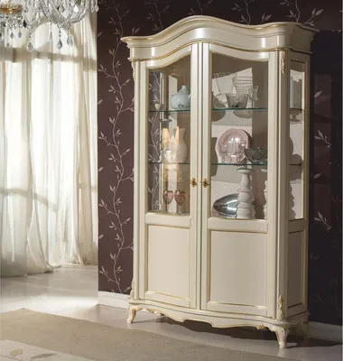 Produktbild von Casa Padrino Luxus Barock Vitrine Creme / Gold H. 211 cm - Barock Möbel -  Italy