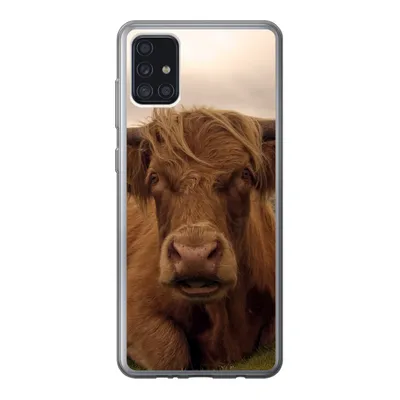 Produktbild von MuchoWow® Handyhülle Schutzhülle Hülle für Samsung Galaxy A52 5G Schottischer Highlander - Tiere - Berg Silikon Softcase Handy Hülle - Umschlag