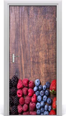 Produktbild von Tulup Türaufkleber 95x205 cm Dekorative Aufkleber Selbstklebend Wasserdichte Tapete Abnehmbar Schlafzimmer Wohnzimmer Wohnkultur - Beeren