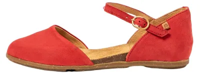 Image de El Naturalista Sandales pour Femme ND54 NOBUCK TIBET/STELLA Couleur Rouge