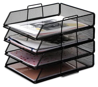 Image de EXERZ : Lot de 2 classeurs / Trieur de documents / Organisateur multifonctionnel pour bureau, idéal pour l'école, les études, avec tiroir 2 en 1